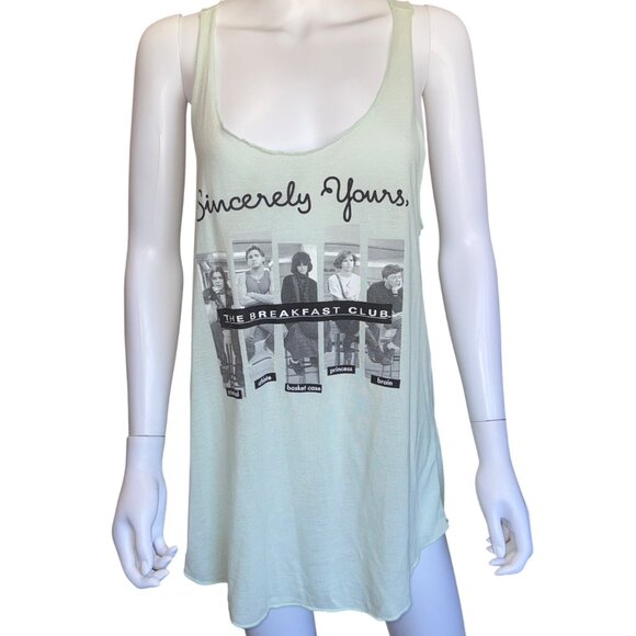 The Breakfast Club Racerback Tank Top Sincerely Yours Graphic Lt Green Size XL - Picture 1 of 5